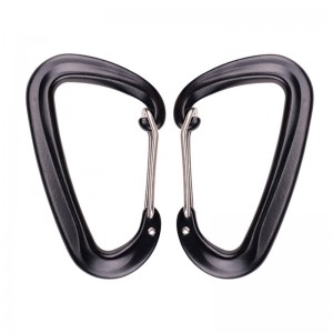 Udendørs krok klatring camping hovedlås karabiner udendørs hurtiglås hurtig fald udstyr sikkerhedslås sonderhul D type 304 rustfrit stål fjederstanglås hovedlås luftfart aluminiumslegering