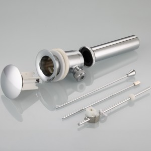 Pop-up-affaldsafløb i Chrome med trækafløbstang