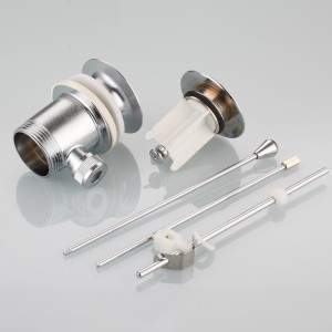 Pop-up-affaldsafløb i Chrome med trækafløbstang