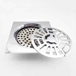 Affald fra firkantet gulv dræner affald