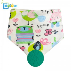 Vendbar 100% naturligt bomuld Baby Boy Tandevæsker til babyer Hagesmæk Flamingo Tandbande Bandana Bib
