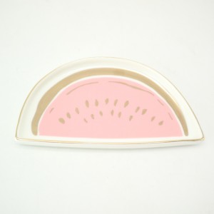 Keramisk smykkeskål Pige smykker Ring Opbevaringsplade Gylden keramik ring parabol