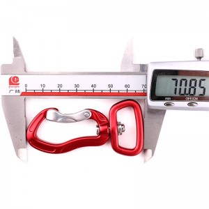 Udendørs kroklatring camping hovedlås Rustfrit stål fjederstang karabinhoved multifunktions karabiner udendørs hurtig fangst hurtig fald udstyr sikkerhedslås med krog dyreklemmer hundeklemmer luftfart aluminiumslegering