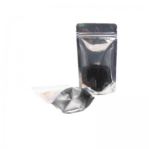 Selvstående folierede posetasker med klar front og genindvindelig se gennemgående taske