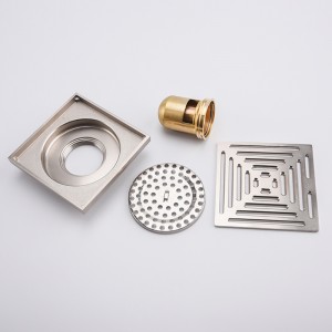 Skjult dæksel til afløb til brusebad