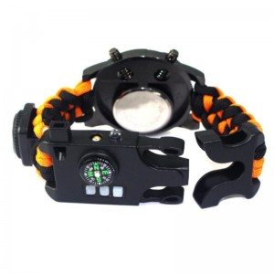 Udendørs multifunktionelle kreative sælge overlevelsestilstand nødur vævet termometerur