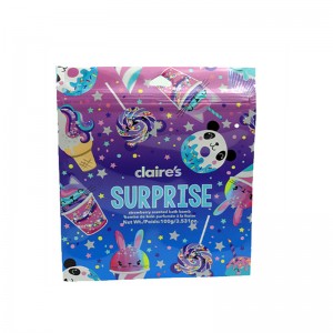 Varmeforsegling skræddersyet form levende udskrivning miljøvenlig 3-sides forsegling Legetøjspose