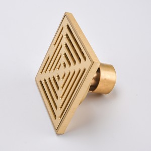 Deft design fliser indsætte lineær brændeafløb messing firkantet gulvafløb