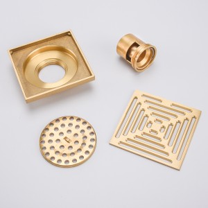 Deft design fliser indsætte lineær brændeafløb messing firkantet gulvafløb