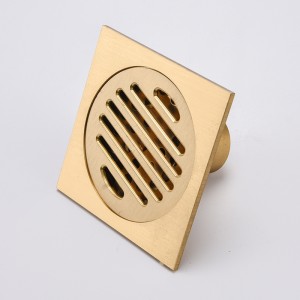 Guldleverandør messingfliseindsats gulvbrusebadhårfang