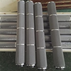 Sintret metalfiberfiltercylinder brugt til methanolfiltrering