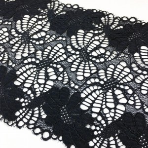 Nylon spandex elastisk bred blonder med 18 cm bred til undertøj eller tøj