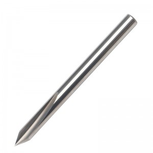 60 graders V-bit, EnPoint Metalgravering Bit Carbide Tough Tip Cone Form CNC Gravering Bit med 2-fløjte 1/8 \
