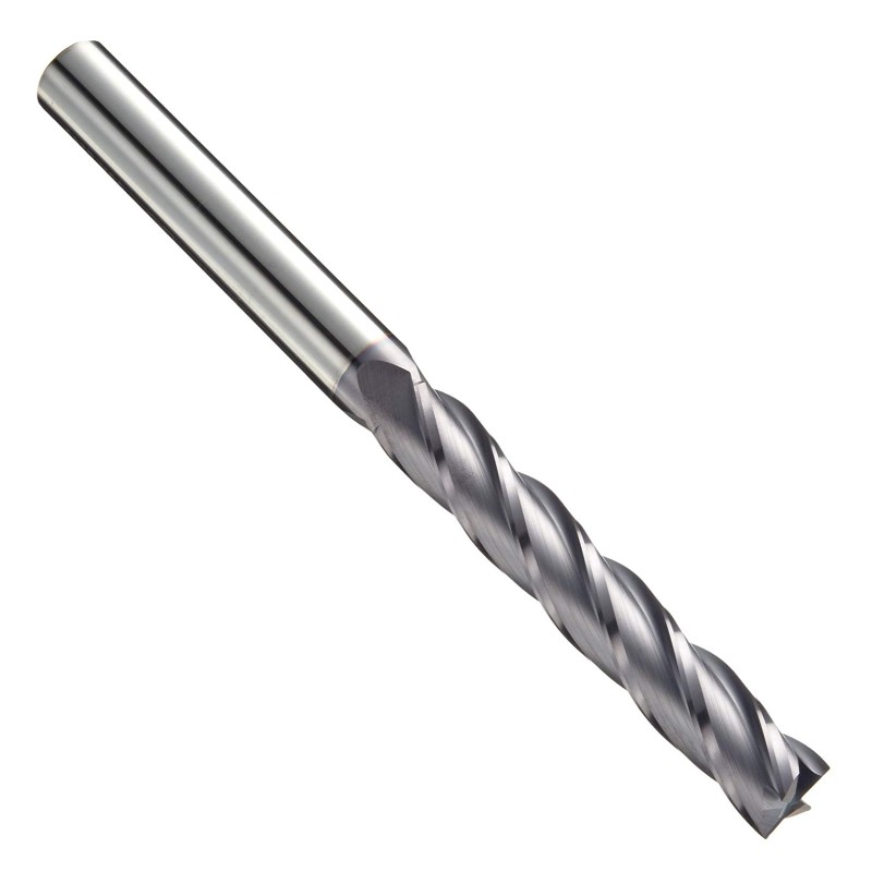 Carbide Square Nose End Mill, TiAlN Finish, Roughing and Finishing Cut, 30 graders helix, 4 fløjter, 2,5 