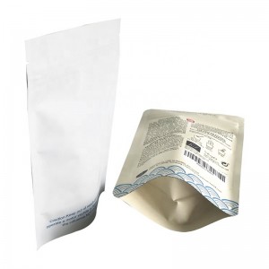 Aluminiumsfolie Stand up-pose til plastikpose med grøn te-pulver med lynlås til billige prisposer