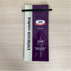 Kina 250 gram Sidevæg kaffe-pose med afgasningsventil aluminiumsfolie kaffepose med tinbind 12 OZ Tin Slips Kaffepose
