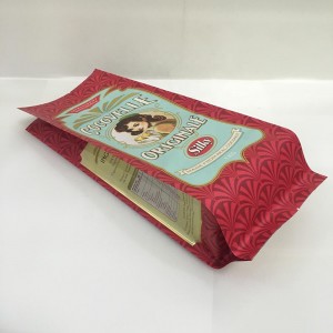 Brugerdefineret udskrivning Varmeforsegling Kraftpapir Kaffebønne Emballage af papirposer med ventil