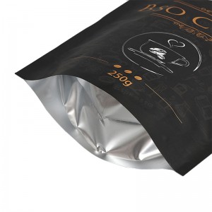 Tilpasset logo kaffeposer genanvendelig stand-up taske med ziplock Pakningsposer til kaffe