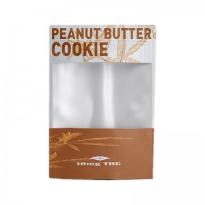 Tilpasset Stand up pose til cookies emballageposer af madkvalitet med klart vindue lynlås top