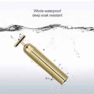 Beauty Bar Puls Ansigtsmassager, T-form Elektrisk tegn Ansigtsmassageværktøjer til følsom hud Ansigt Træk stram opvarmningslift