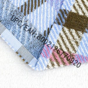 JMD TEXTILE Badeværelseshåndklædesæt, 4 stykker britisk stil Plaid jacquardhåndklæde, store badehåndklæder 100% bomuld, badehåndklæde Pool Gym Rejse, College sovesal tilbehør, håndklæde Brun håndklæde blå