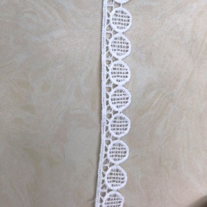 22 # silkesnør af mælke ， Polyester / Nylon blonder ， bomuldsblonder