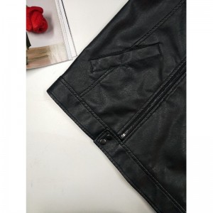 MENNES SVART PU BIKERJakke RLMPJ0001