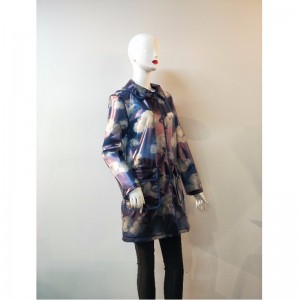 DAMES NAVY PRINTED TPU JACKET RLWTJ0004