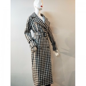 DAMES LONGLINE CHECK JACKET RLWJ0006