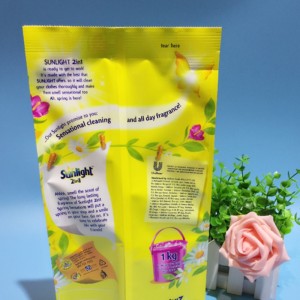 Stå op tud, plastvæske, flydende sæbepose / vaskemiddelemballage