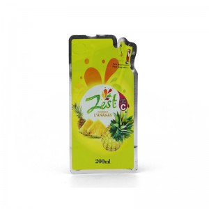 plast Uregelmæssig specialformet vandpose til juice Flydende emballage Die Cut Tudposer