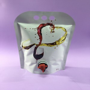 Kinesisk leverandør engros 3L 5L aluminiumsfoliepose vinpose i kasse