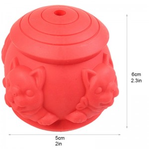 Silikone kæledyr legetøj hund molær legetøj kæledyr mad lækker kugle silikone bid Legetøj