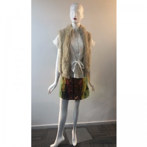 DAMES CREAM FUR GILET RLWF0002