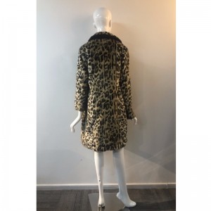 DAMES LEOPARD PRINT FUR COAT RLWF0028