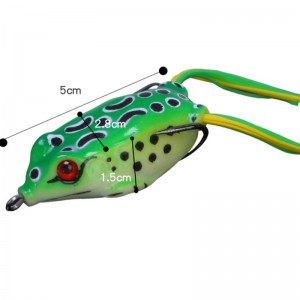 Silikon torden frø simuleret Lei frø vej agn falsk lokk dobbeltkrog sort agn sort fisk er specialiseret i at dræbe fiskeredskaber