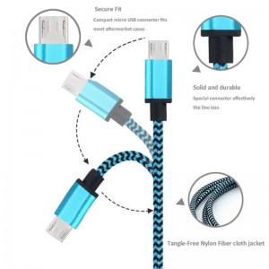 Nylon flettet datakabel