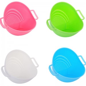 Silikon vanddrenerende kurv køkken praktisk dræningskurv dobbelt håndtag Taomi kurv frugt og grøntsagskurv
