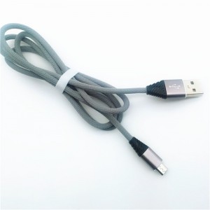KPS-1004CB Micro tilpasset bomuldsvævning 1m 2.2a hurtigopladet micro usb-kabel til Android