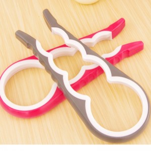 Silikone korketrekker multifunktionel fire-i-en flaskeåbner indenlandske sikkerhedsdåse åbner antiskli og flaskehætteåbner