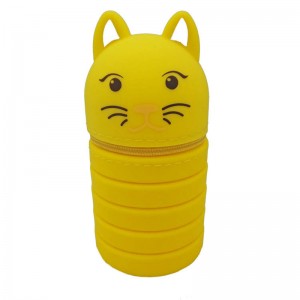 Silikone pen taske Brugerdefineret lynlås sjovt blyant tilfældet