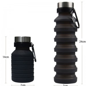 Silikone komprimeret kop mode silikone sports kedel kreative silikone teleskopkop kan tilpasses logo