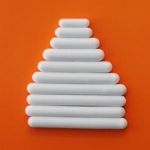 Lab hvid PTFE Teflon belagte magnetiske omrørerbarrer Omrørsmagneter