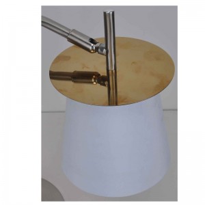 Bordlampe med stofskygge og dekorationsark