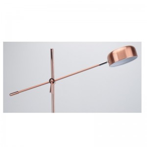 Gulvlampe med justeringsfunktion og flad sokkel