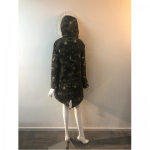 DAMES CAMO HOODED COAT RLWPC0034