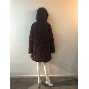 DAMES PURPLE HOODED COAT RLWPC0065