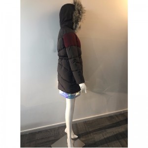 DAMES KONTRASTEDE PUFFER COAT RLWPC0068