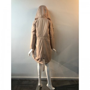 DAMES WATERFALL PARKA MED BORGFORING I PINK RLWPC0075