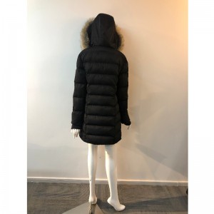 DAMES PUFFER COAT I SVART RLWPC0077